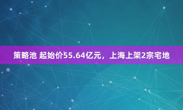 策略池 起始价55.64亿元，上海上架2宗宅地