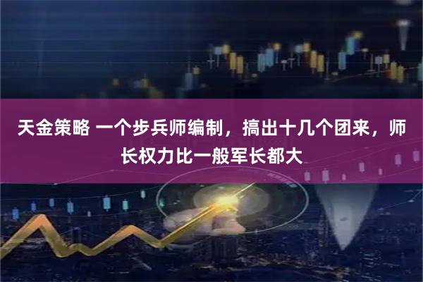 天金策略 一个步兵师编制，搞出十几个团来，师长权力比一般军长都大