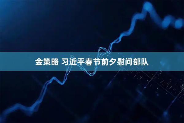 金策略 习近平春节前夕慰问部队