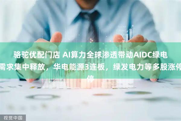 骆驼优配门店 AI算力全球渗透带动AIDC绿电需求集中释放，华电能源3连板，绿发电力等多股涨停
