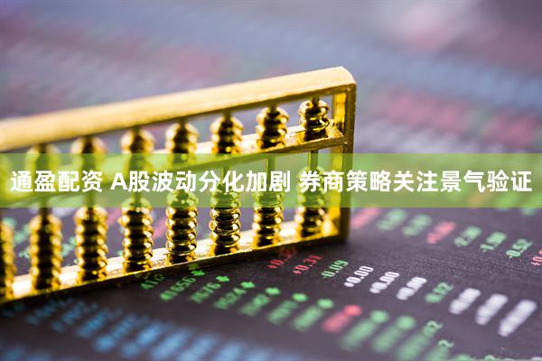 通盈配资 A股波动分化加剧 券商策略关注景气验证