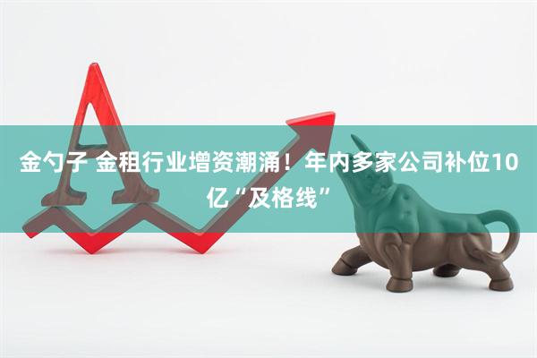金勺子 金租行业增资潮涌！年内多家公司补位10亿“及格线”